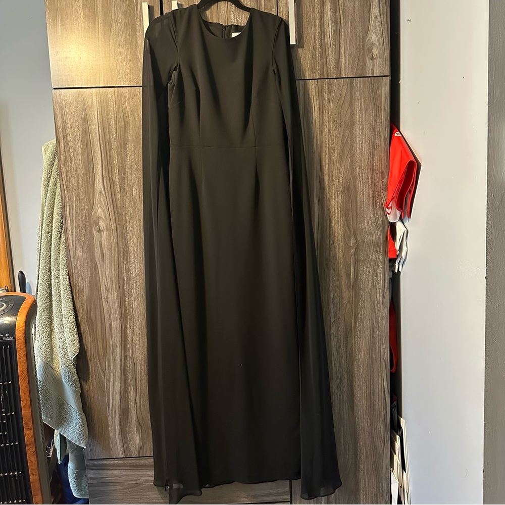 Calvin Klein Cape Evening Gown